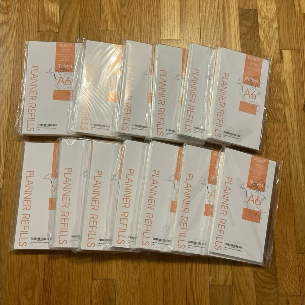 14 pack Miliko A6 6 Holes Planner/Organizer Refills Set-2 A6 3.7"x6.75" Refills